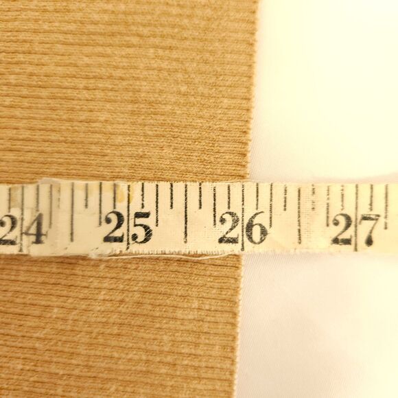 Chico's 1 Womens 8 Beige Tan Open Front Cotton Wool Blend Cardigan Sweater - Picture 6 of 6